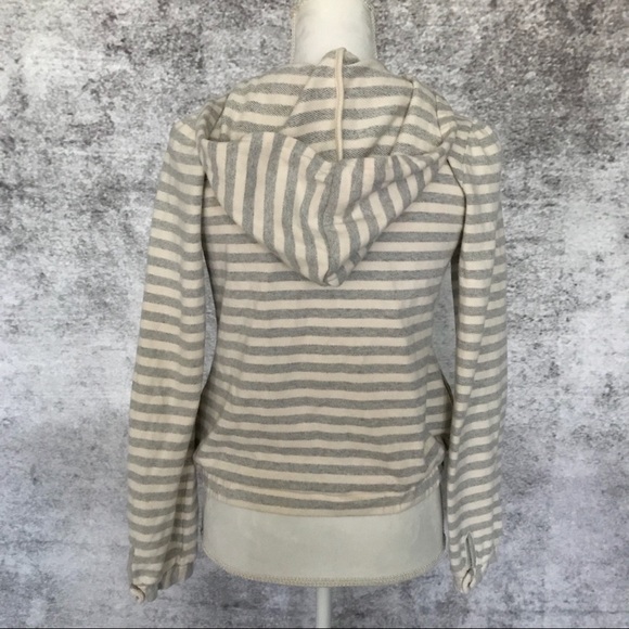 Anthropologie ‘Linear Edit’ Stripe Button Hoodie - Picture 3 of 7